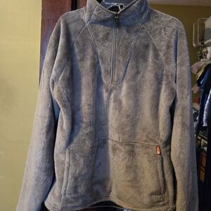 Women’s The North Face Osito 1/4 Zip Pullover - grey - Size Medium